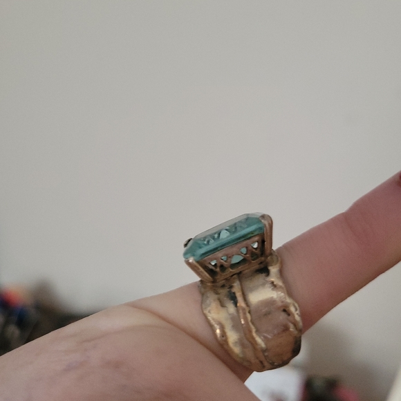 Silpada aqua blue statement ring 7 - Picture 4 of 8